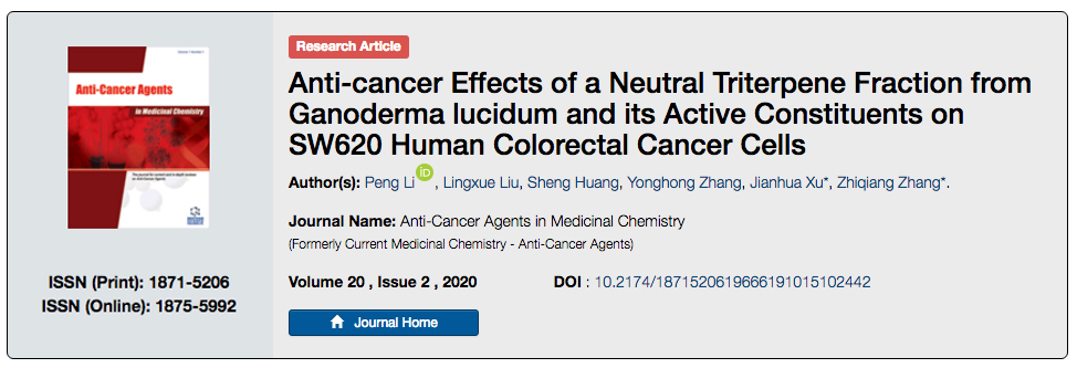 Ganoderma lucidum neutral triterpenoids can inhibit the growth of colorectal cancer
